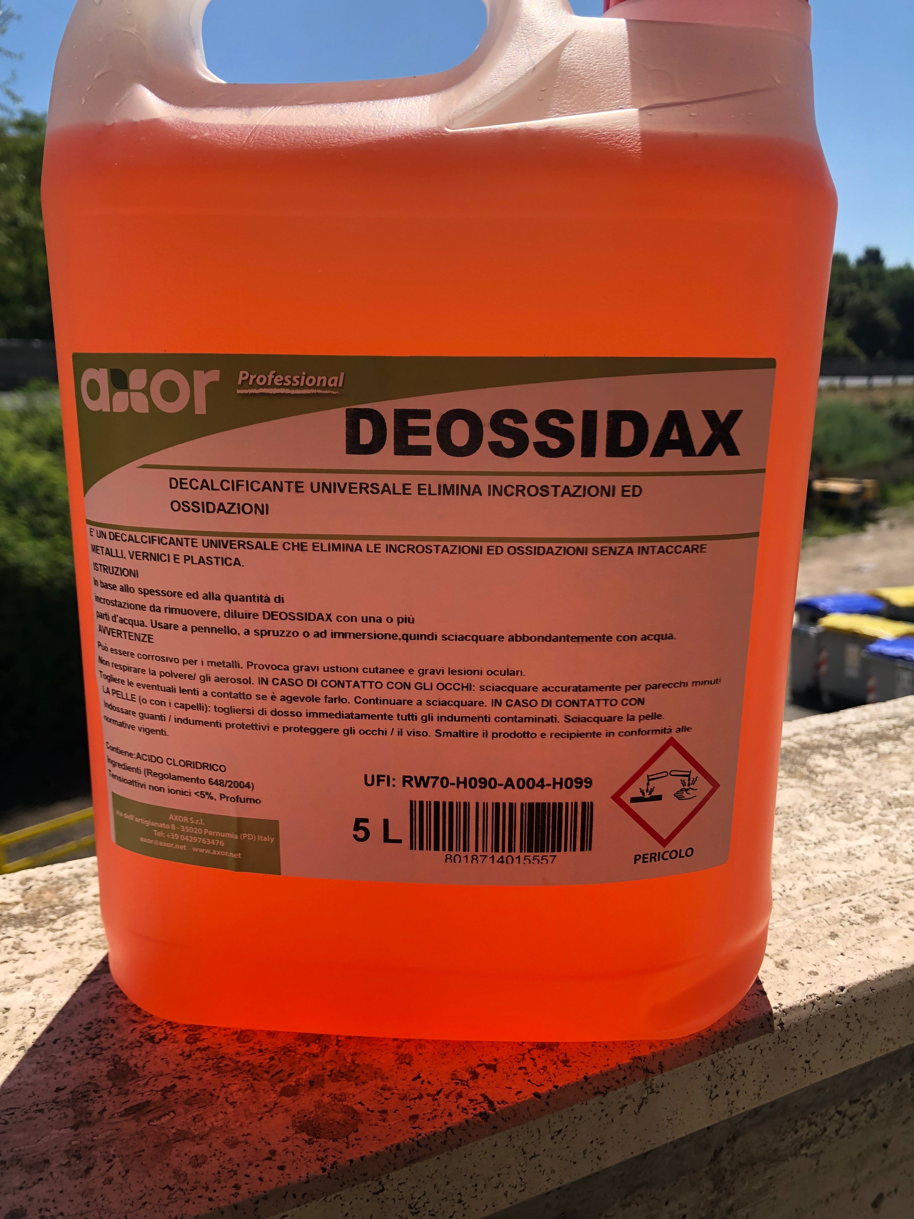 Decalcificante Professionale Deossidax per Boiler e Caldaie – Tanica da 5 Litri Ennebiservice