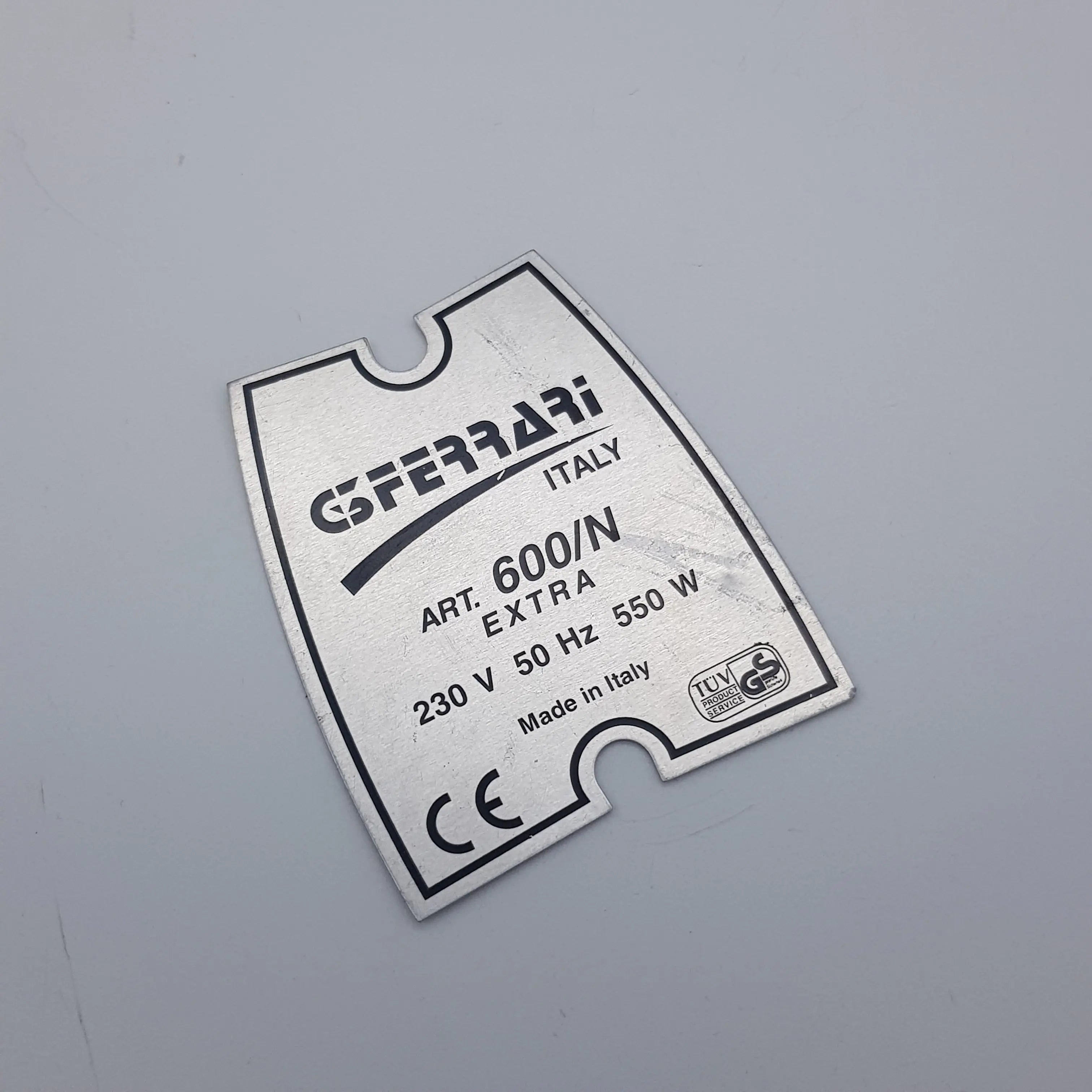 Placca alluminio Ferro G3 ferrari mod.600 G3 FERRARI