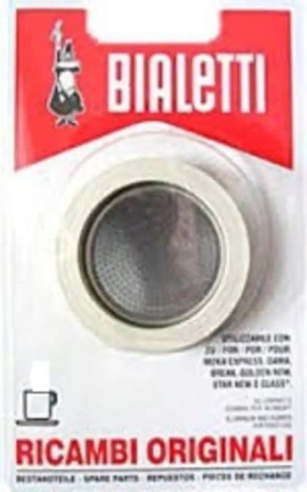 Blister 3 guarnizioni + piastra 6 tazze per Bialetti 813PE69 UNIVERSALE