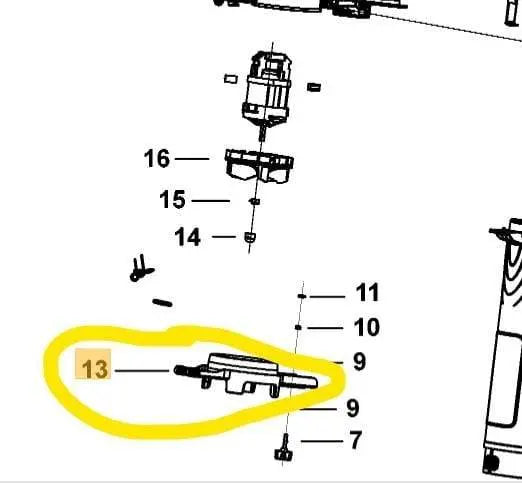 Coperchio ventola motore per soffiatore aspiratore delle foglie Black+Decker GW2500 typ2 BLACK+DECKER