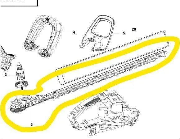 Lama con ingranaggi per tagliasiepe Black+Decker BLACK+DECKER