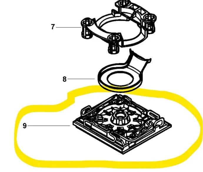 Piastra per levigatrice KA170GT typ1 Black+Decker BLACK+DECKER