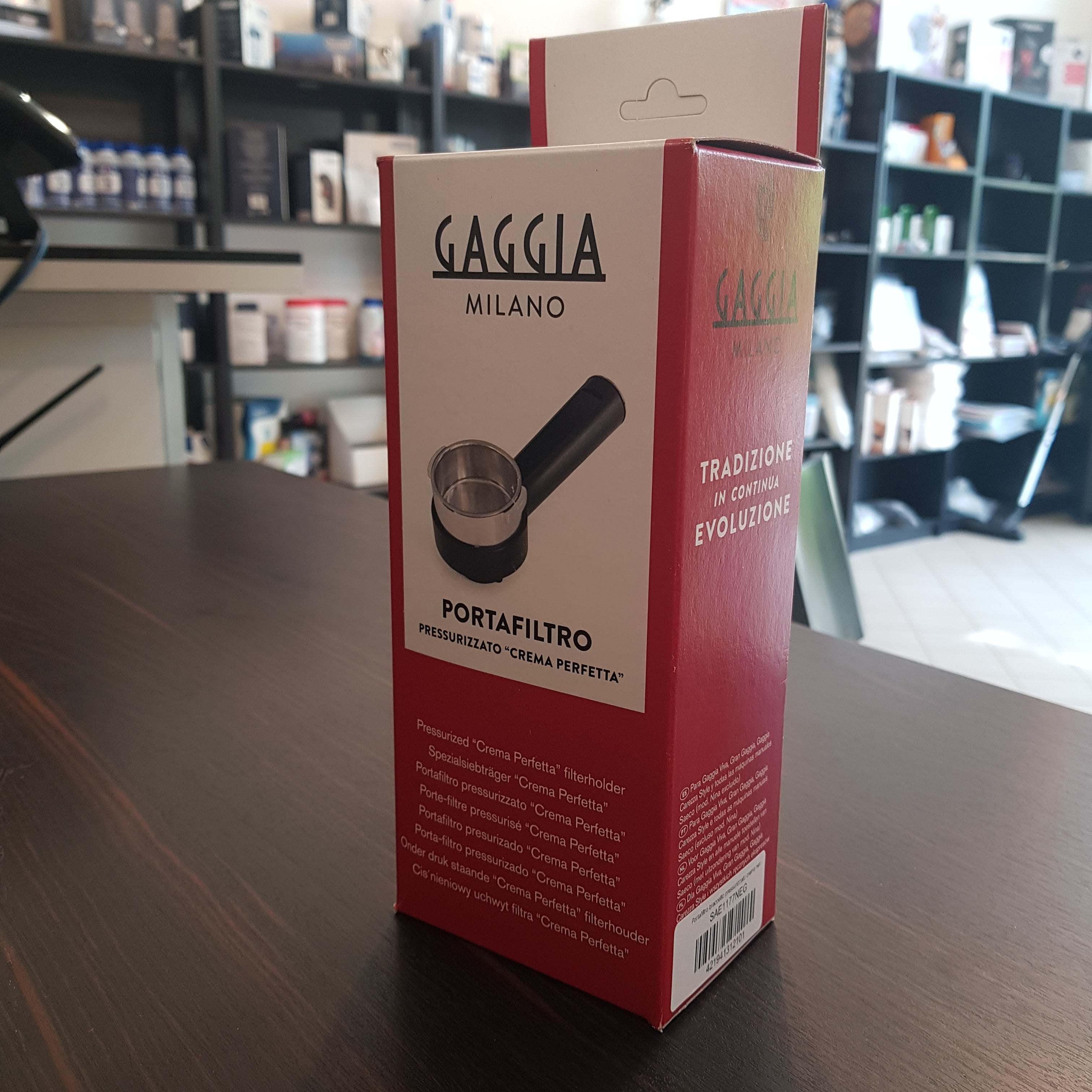 Portafiltro braccetto pressurizzato crema nero Saeco gaggia originale SAECO