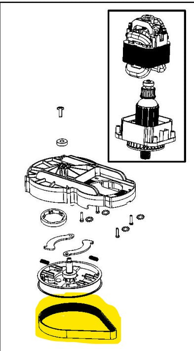 Cinghia trasmissione per tosaerba Black+Decker n616765 180j6 2108jb BLACK+DECKER