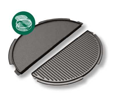 Piastra a mezzaluna in ghisa per L Barbecue Big Green Egg Big Green Egg