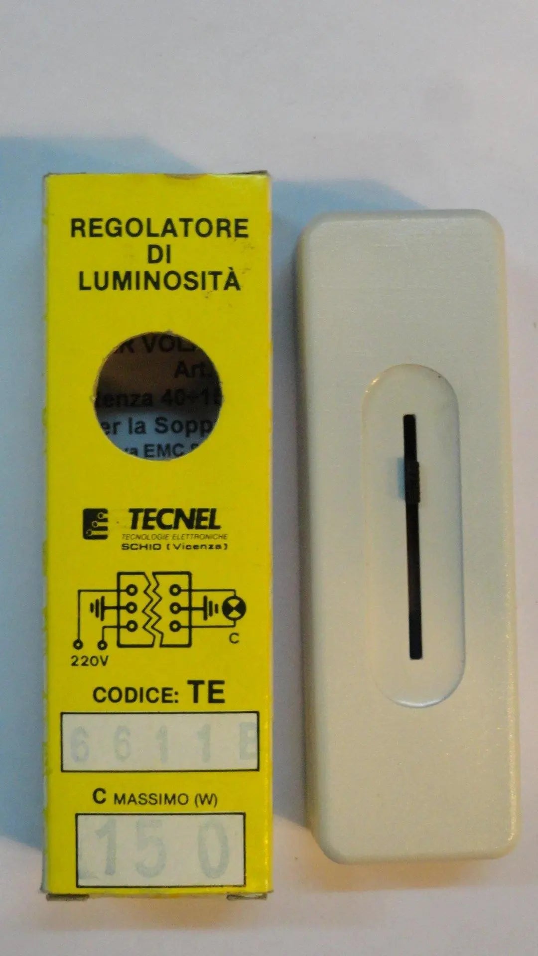 Potenziometro regolatore di luminosita' 150w bianco ENNEBISERVICE