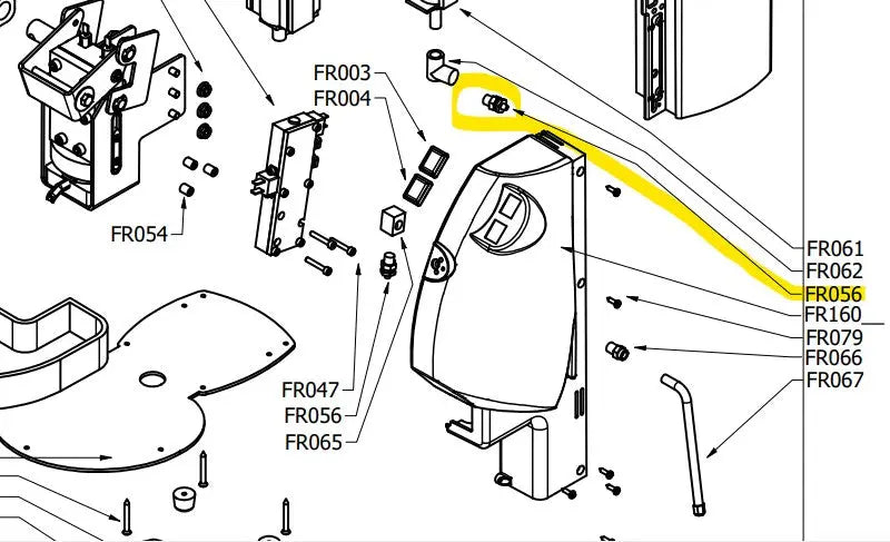 Raccordo vapore Dritto per machina da caffè Didiesse Frog FR056 DIDIESSE