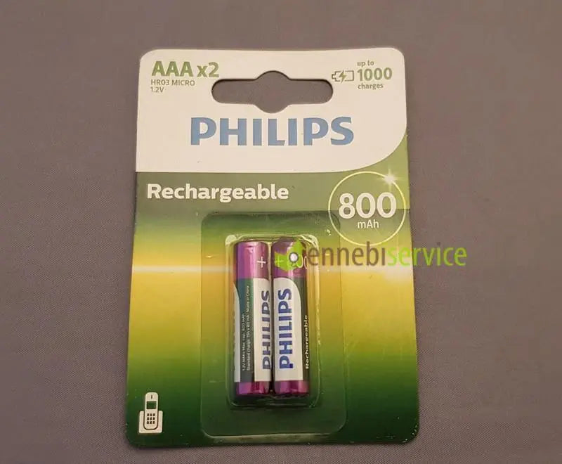 pila aaa ministilo ricaricabile 800ma blister 2 pile PHILIPS