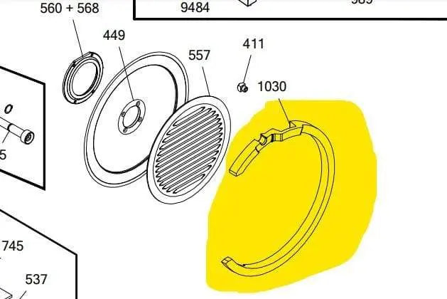 Anello esterno per lama affettatrice Serie Dolly Mod. VS 350/S Rgv RGV