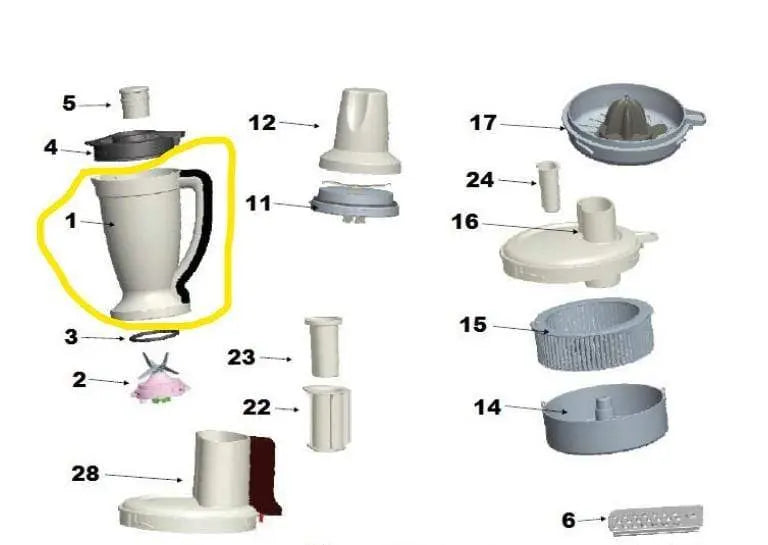 Bicchiere per robot da cucina Hotpoint Ariston FP1005AXO HOTPOINT ARISTON