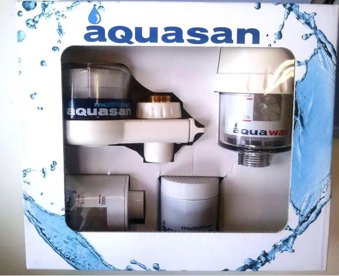 Kit confezione con 1 Aquasan "Compact"+1 "Aquawash"+2 cartucce di ricambio AQUASAN